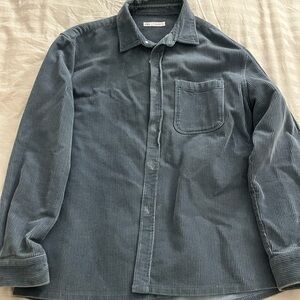 Zara Men Corduroy Shirt jacket in  blue